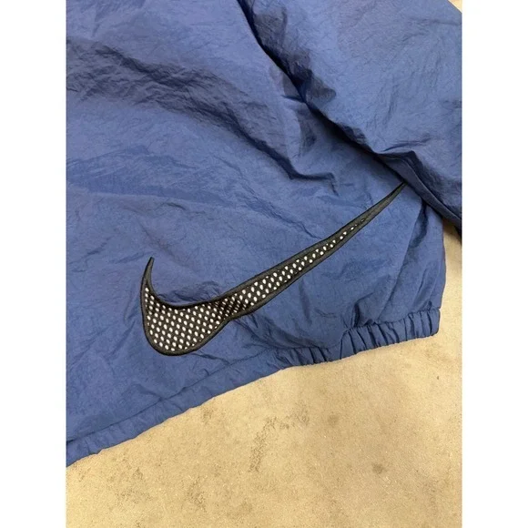 Nike Men's Reversible Hooded Windbreaker Jacket Blue XXL Mesh Lined - Picture 8 of 8